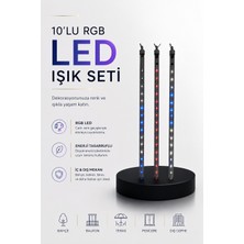 Dekoratif Ortam Aydınlatması Rgb LED 10’lu Çubuk Seti - Lisinya