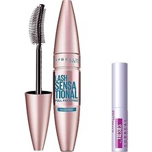 Odea Maybelline New York Lash Sensational Yelpaze Etkili Suya Dayanıklı Siyah Maskara 9.4 ml & Mini Falsies Surreal Maskara 4.7 ml Makyaj Seti
