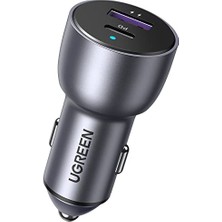 Odea Ugreen 52.5 W Çift Port USB C-Usb A Pd-Qc Hızlı Araç Şarj Cihazı