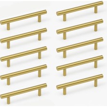 Odea Alteta 10 Adet (128 mm - 12.8 Cm) Gold Altın Metal Mobilya Mutfak Çekmece Dolap Kulbu Kulpu Kulpları