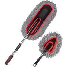Odea 2 Adet Set Profesyonel Püsküllü Mikrofiber Araç Yıkama Fırçası Toz Alma Fırçası Araç Paspası