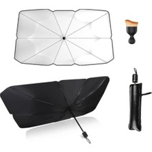 Odea Promosyonca Katlanabilir Araba Şemsiyesi, Anti-Uv Ön Cam Kapağı, Isı Koruma, Rüzgar ve Su Geçirmez, Araç Temizlik Fırçası Hediyeli