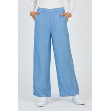 Zühre Denim Geniş Paça Mavi Pantolon 0013