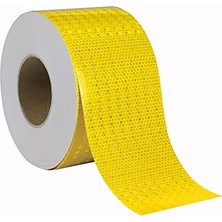 Odea BADEM10 5 Metre Reflektörlü Reflektif Fosforlu Şerit Bant Reflekte Ikaz Bandı 10 cm Sarı