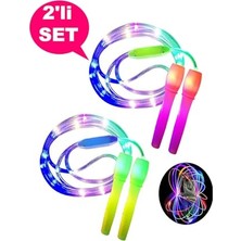 Odea Hyd 2 Adet Oyuncak Atlama Ipi LED Işıklı Dayanıklılık Eğiti Için Dış Mekan Oyunu 3 Metre 2'li Set