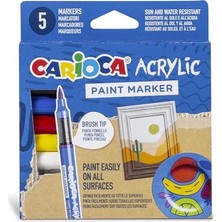 Odea Akrilik Paint Marker Su Bazli Fırça Uçlu 5'li