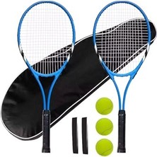 Odea 7li Set 27 Inç Yetişkin Tenis Raketi Seti 2 Raket 2 Çanta 3 Top L2 Grip 68 cm Çok Renkli Tek Ebat