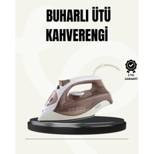 Buharlı Ütü 2200W Seramik Taban 300 ml Kahverengi Dikey Ütüleme - Lisinya