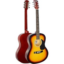 Odea Midex RG-550SB Pack Kaliteli Sunburs 40 Inç Akustik Gitar Seti 4/4 Yetişkin
