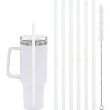 Odea Stanley Adventure Quencher Için 6 Adet Yedek Hasır 40 Oz 30 Oz Bardak Bardak, Stanley Aksesuarları Için Temizleme Fırçalı Pipetler