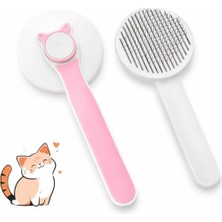 Odea Sogud Kedi ve Köpek Tüy Toplama Tarak Pembe – Basmalı Kendini Temizleyen Evcil Hayvan Bakım Fırçası, Çelik Iğneli, Ergonomik Saplı, Dökülme Karşıtı, Tüm Tüy Tiplerine Uygun