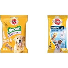 Odea Pedigree Seti | Köpekler Için Biscrok Ödül Bisküvisi, 200 gr X1 + Köpekler Için Dentastix Ödül Sı, 110 gr X1