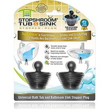 Odea Küvet 2'li Paket Küvet ve Banyo Lavabo Süzgeçleri Için Evrensel Durdurucu, Siyah Fiş 2pk, 2 Adet
