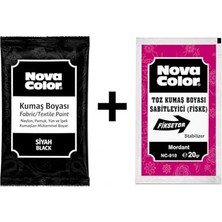 Odea Nova Color Siyah Kumaş Boyası + Sabitleyici