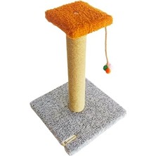 Odea Tek Katlı Stepli Gri Kedi Tırmalama Tahtası