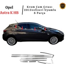 Odea Ebal Oto Aksesuar Hb Krom Cam Çıtası 8 Parça 2015 ve Üzeri P.çelik Opel Astra K ile Uyumlu
