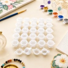 Odea Boş Boya Kutusu 10ML 20 Göz, Sayılarla Boyama Taş Tuval Boyama Hobi Boş Boya Kutusu Boncuk Kutusu Numune Kutusu Kapaklı Sızdırmaz Plastik Kutu (20)