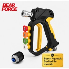 Robeve Bear Force Yüksek Basınçlı Yıkama Tabancası 345 Bar 5000 Psı 5’li Nozul Seti 1/4” Quick Connect Kısa Yıkama Tabancası Oto Yıkama Tabancası