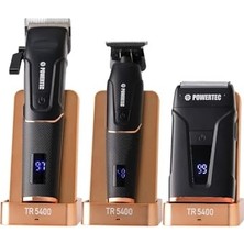 Odea Powertec TR-5400 Saç & Sakal & Günlük Tıraş & Ense Çizim Profesyonel Berber Tıraş Makinesi 3'lü Set