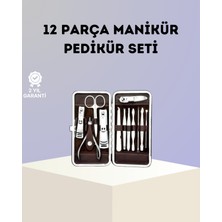 Paslanmaz Çelik Çok Fonksiyonlu 12 Manikür Seti - Lisinya