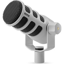 Odea Røde Podcasting, Akış ve Içerik Oluşturma Için Xlr ve USB Bağlantılı Podmic USB Dinamik Yayın Mikrofonu (Beyaz)