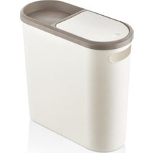 Odea Kups Çöp Kovası, 10 Lt Kapasiteli, Plastik, Tuvalet Kağıdı Tutuculu, Dar Alana Uyumlu, (Kahve)