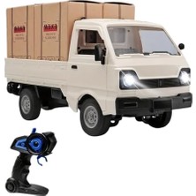 Odea Giffy/uzaktan Kumandalı Rc Kamyonet,yük Taşıma Aracı,sesli,ışıklı,şarjlı,(Pil Hediyeli),2.4 Ghz Araç, Koli Taşıyabilen Nakliye Kamyoneti (Beyaz)