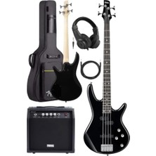 Odea Midex MBG-400BK-20AMP 4 Telli Bas Gitar ve 20W Amfi Gigbag Kulaklık Full Set
