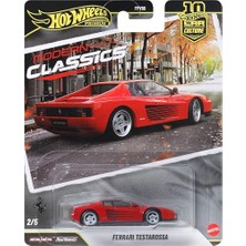 Odea Hot Wheels Testarossa Car Culture 1:64 Ölçekli, JKF00 | Modern Classics Koleksiyon Arabası, Real Riders Lastikli, 1:64 Ölçekli Metal Gövde, JKF00