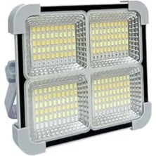 Odea Seyyar Solar LED Projektör Gri Renk Cata 200W Güneş Enerjili Portatif LED Işık Taşınabilir Sokak Aydınlatması IP66