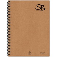 Odea Sb A4 70 Yp. Defter Kraft Kapak Spiralli Hafif Kağıt Kareli 140 Sf.