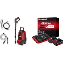Odea Einhell Hypresso 36/105, Akülü Yüksek Basınçlı Yıkama Makinesi + 18V 2 x 4,0 Ah Pxc Twincharger Kit, Akü ve Şarj Cihazı