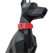Odea Kırmızı Yumuşak Dokulu Büyük Irk Kolon Köpek Tasması Köpek Boyun Tasması Kırmızı L