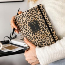 Odea Paperora A5 Spiralli Süresiz Planlayıcı Ajanda Leopar - 15X21