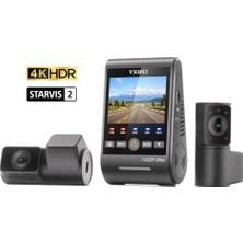 Odea Viofo A229 Ultra 3 Kameralı Ön+Arka+Iç 4K+4K+1080P Hdr Sony Starvıs 2 Sensörlü Wi-Fi 6 Gps'li Araç Kamerası