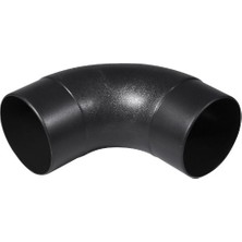 Odea 70105 Açılı Toz Hortumu Bağlantısı, 10,2 Cm, 90 Derece Açı, Siyah