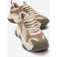 Luvi Lecce Yeşil Vizon Süet Multi Kadın Spor Sneakers