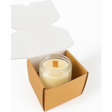 Odea Ns-Era Tarçın Kokulu Ahşap Fitil Doğal Soya Mum 200 ml Kutulu Hediyelik Mum