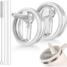 Odea H2.0 Quencher Için 40OZ Kapaklı Hasır Sızdırmaz Kapak,  Bardak Aksesuarları Tour Için 2 Paket Bardak Kapağı Değiştirme 40 Oz,  Kapakları Için Dökülmeye Dayanıklı Hasır