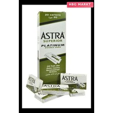HBG Markt Astra Yeşil Jilet 100 Adet (20 Paket x 5'li) Tıraş Bıçağı