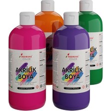 Odea Ara Renkler Akrilik Boya 4'lü Set 4X500 gr