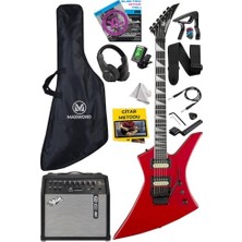 Odea DG-34RD-50AMP Kelly Kasa Floyde Rose 2x Zebra Hh Manyetik 50W Amfili Elektro Gitar