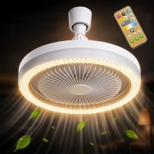 Odea Modern Kristal Tasarım Lambalı Tavan Vantilatörü, Uzaktan Kumandalı, E27 Duy, Sessiz Fanlı Tavan Lambası, 3 Kademe Hız Ayarlı, 3 Renk LED Aydınlatmalı, Enerji Tasarruflu Fan, Zaman Ayarlı          [en