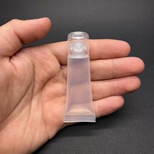 Odea Boş Krem Tüpü Fliptop Kapaklı 10ML, Şeffaf Merhem Tüpü, Lipgloss Tüp 10 ml x 3 Adet