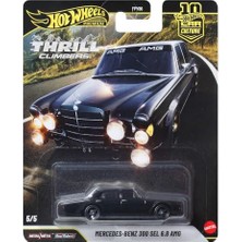 Odea Hot Wheels Mercedes-Benz 300 Sel 6.8 Amg Araba Kültür Aracı, Yüksek Kaliteli Oyuncak Araba, 1:64 Ölçeğinde, Real Riders Lastikleri ve Metal/metal Gövde ve Şasi, JKF20 | Real Riders Lastikleri ve Metal