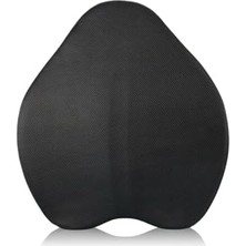 Odea Visco Bel ve Sırt Destek Yastığı – Ortopedik Visco Malzeme, Fermuarlı Yıkanabilir Kılıf, Ofis, Ev, Araba Kullanımı Için, Siyah, 50X42X9,5-3 cm
