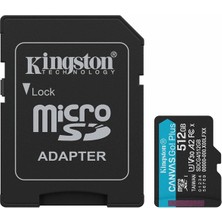 Kingston 512GB Msdxc Canvasgo+ 200MB SDCG4/512GB