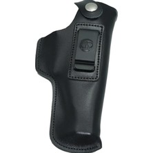 Odea Kuyucular Deri Iç Mekanizmalı Tabanca Kılıfı, Mat Siyah Hakiki Manda Derisi, 7.65 Beretta Kırık Astra Uyumlu, Çift Yönlü Kullanım, Ayarlanabilir Emniyet Çıtçıtlı, K-M-157-S