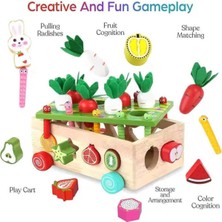 Empressco Montessori Ahşap Sebze ve Meyve Eşleştirme Oyunu