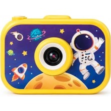 Odea Çocuklar Için Fotoğraf Makinesi Dijital Kamera Mini Unicorn Tasarım, Fotoğraf ve Video Çekimi, Taşınabilir Oyuncak Kamera, Hediyelik Çocuk Fotoğraf Makinesi (Sarı)